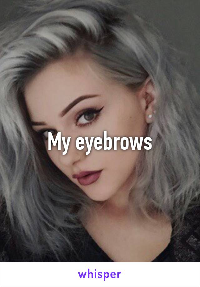 My eyebrows