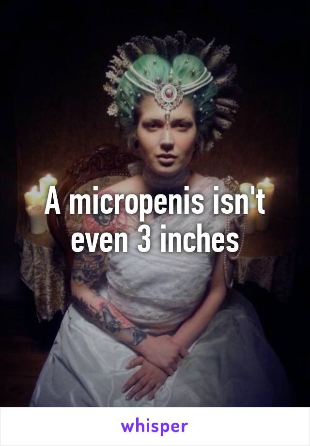 A micropenis isn't even 3 inches