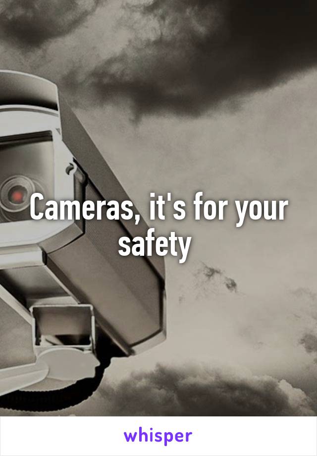 Cameras, it's for your safety 