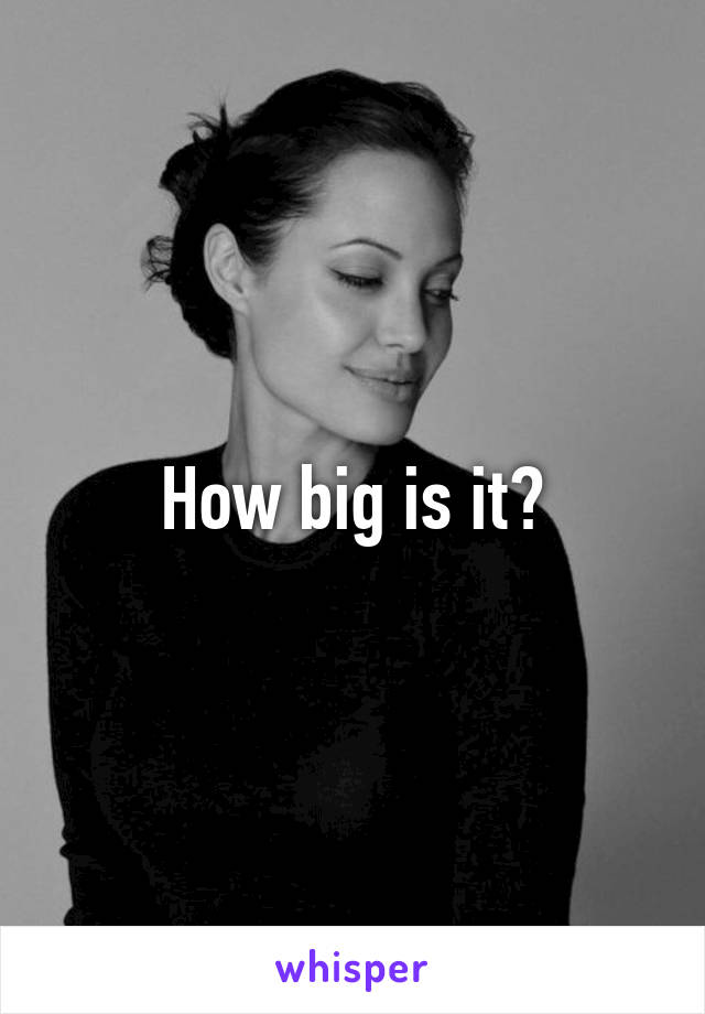 How big is it?