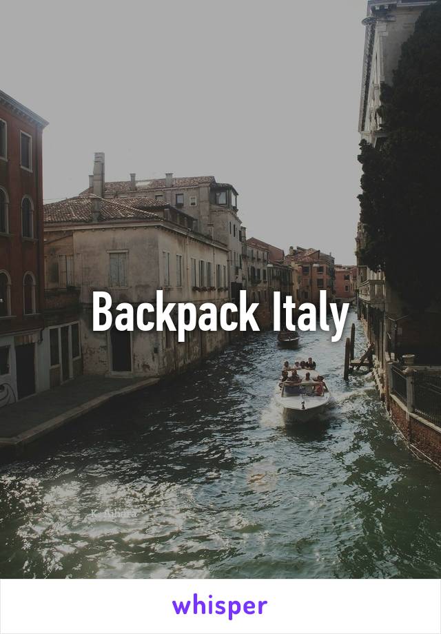 Backpack Italy