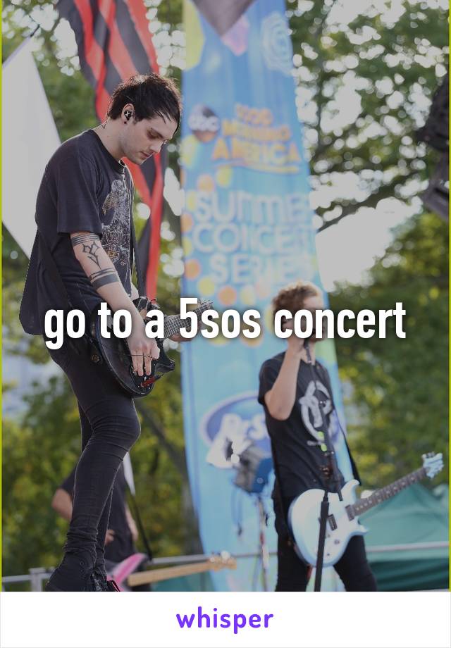 go to a 5sos concert