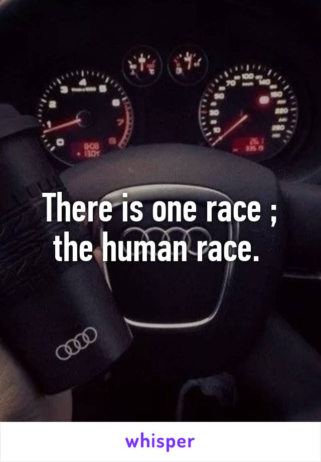 There is one race ; the human race. 