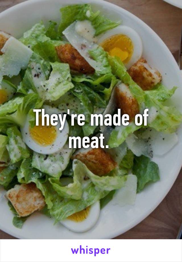 They're made of meat. 