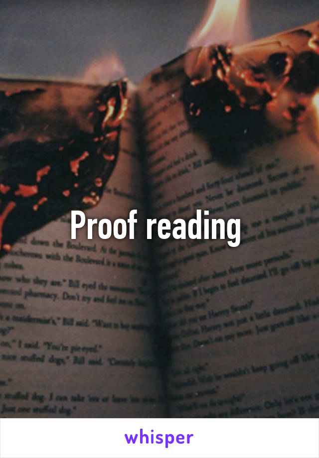 Proof reading 