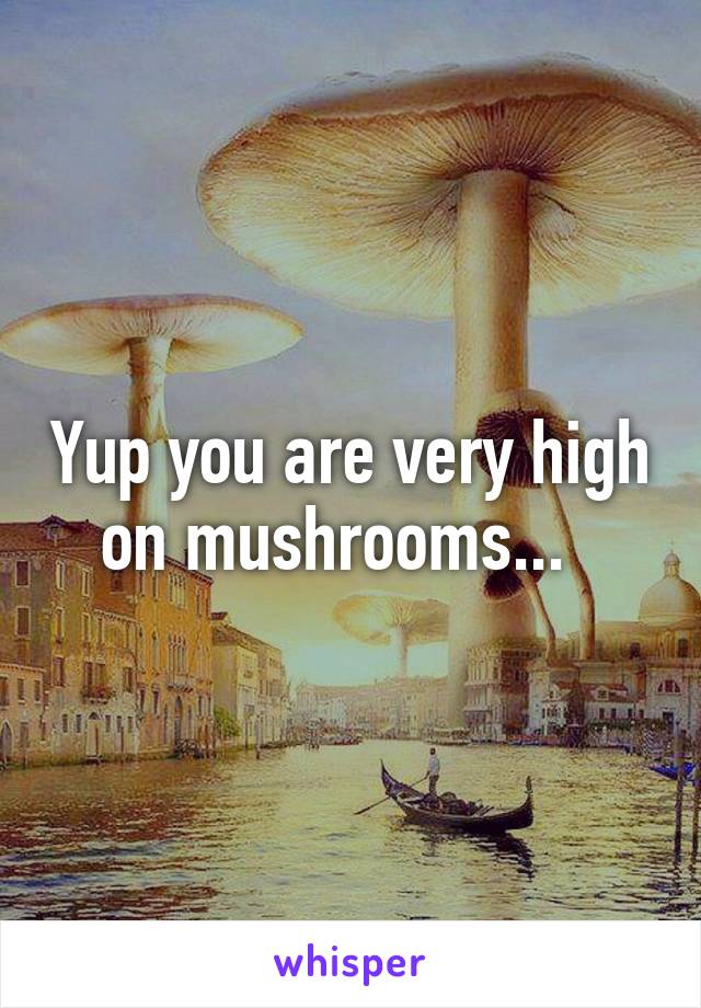 Yup you are very high on mushrooms...  