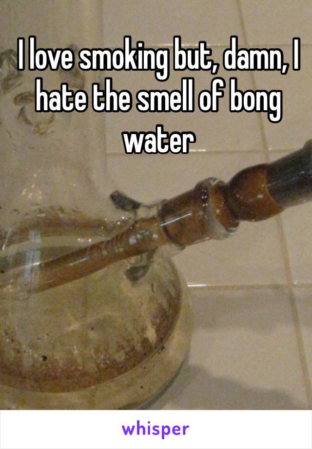 I love smoking but, damn, I hate the smell of bong water
