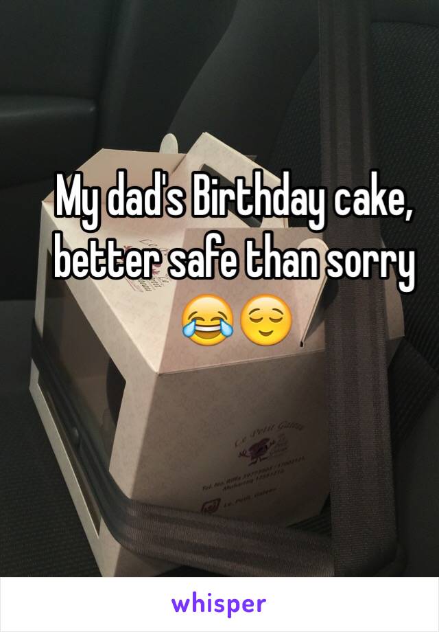 My dad's Birthday cake, better safe than sorry 😂😌