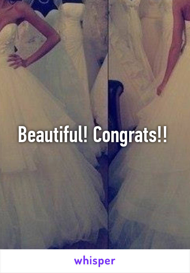 Beautiful! Congrats!! 