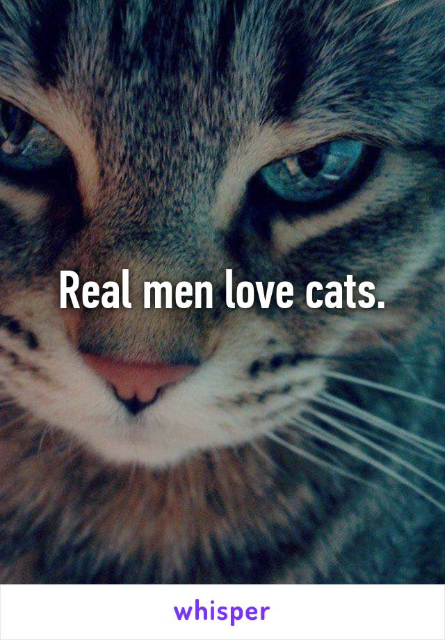 Real men love cats.

