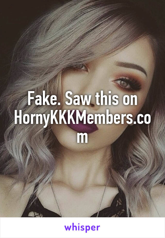 Fake. Saw this on HornyKKKMembers.com