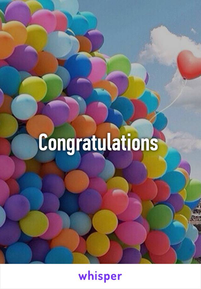 Congratulations 