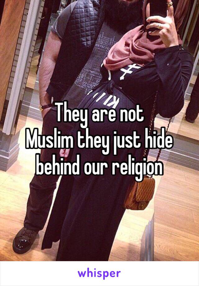 They are not 
Muslim they just hide behind our religion 