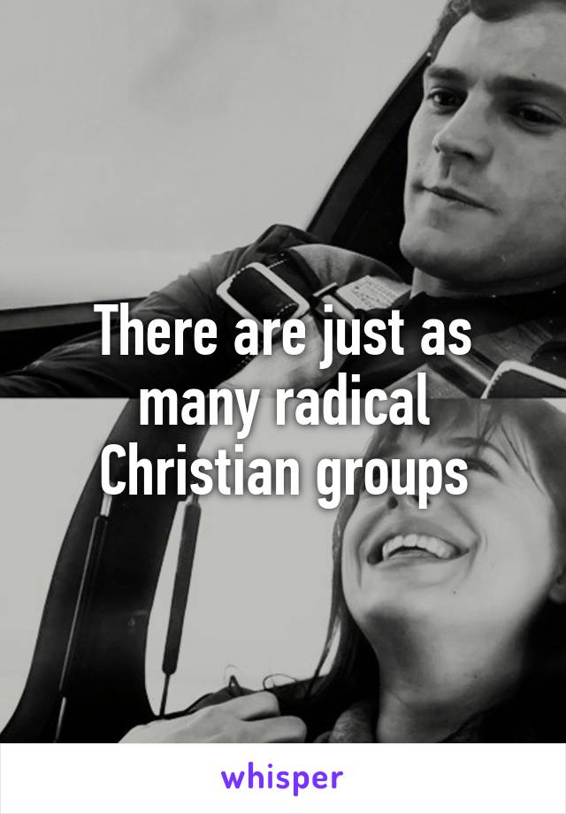 There are just as many radical Christian groups