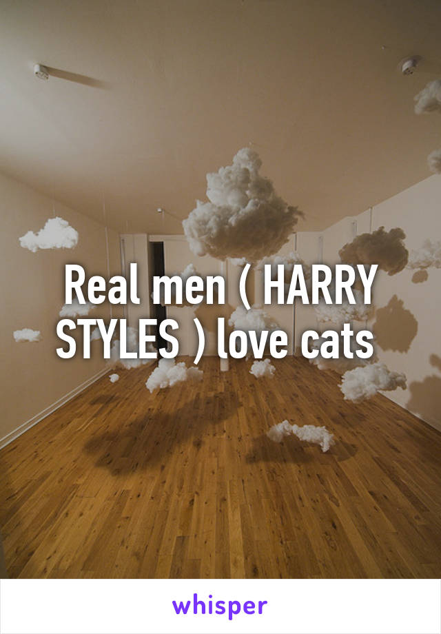 Real men ( HARRY STYLES ) love cats 