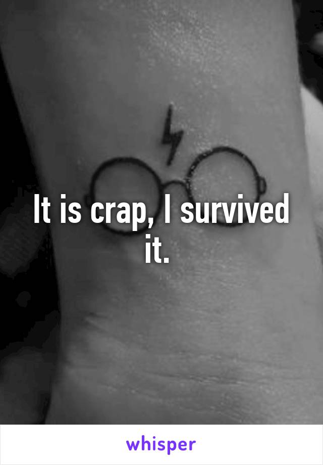 It is crap, I survived it. 