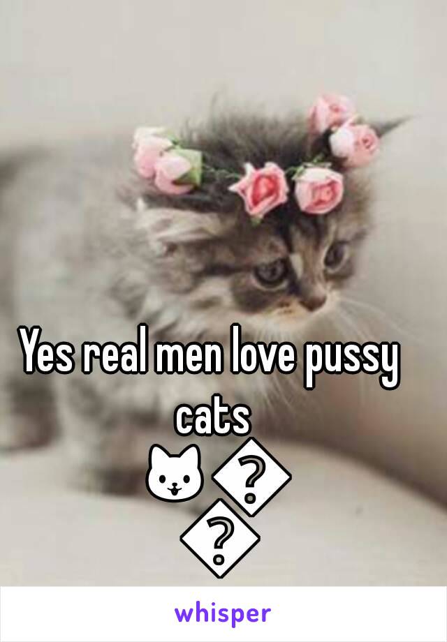 Yes real men love pussy cats 🐱🐱🐱