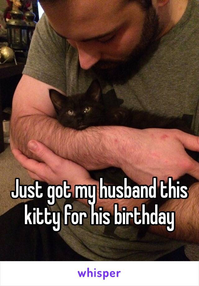 Just got my husband this kitty for his birthday 