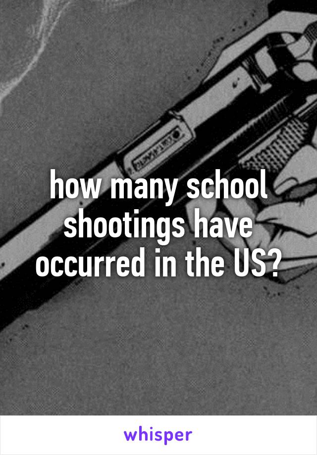 how many school shootings have occurred in the US?