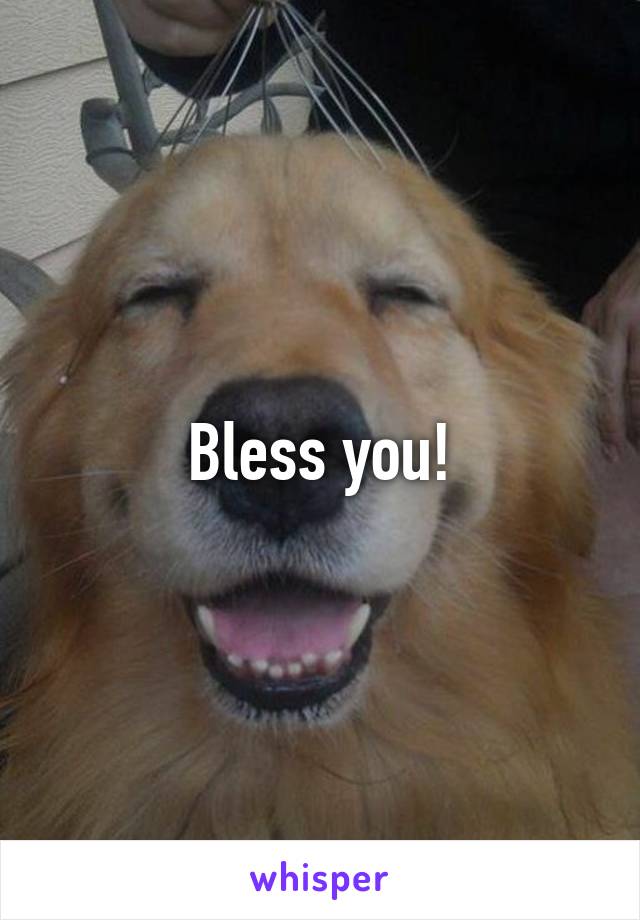 Bless you!