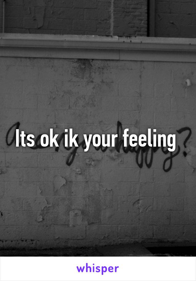 Its ok ik your feeling 