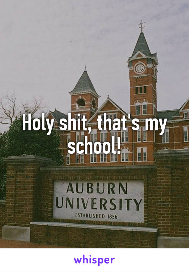 Holy shit, that's my school!