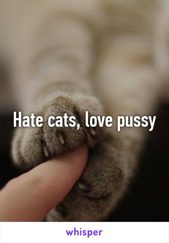 Hate cats, love pussy