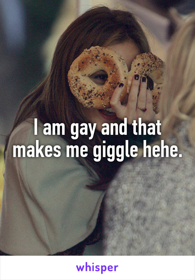 I am gay and that makes me giggle hehe.