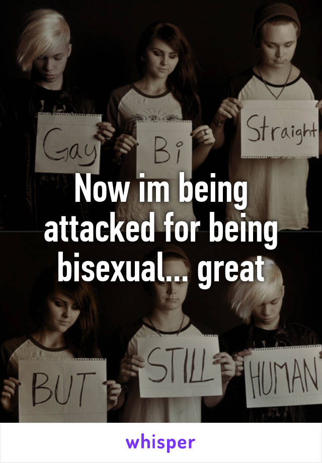 Now im being attacked for being bisexual... great