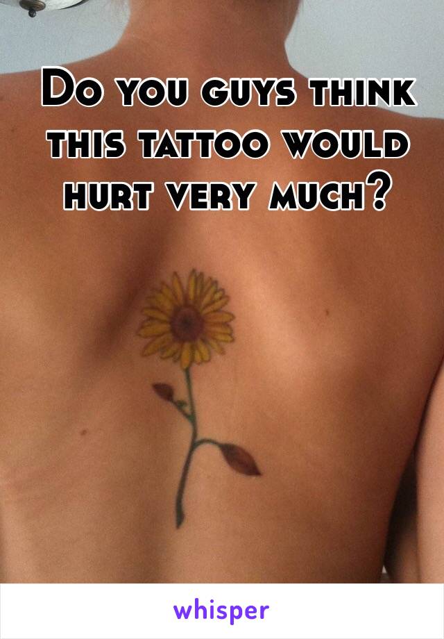 Do you guys think this tattoo would hurt very much?