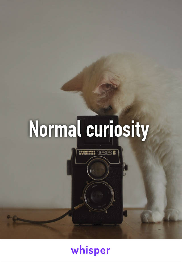 Normal curiosity 