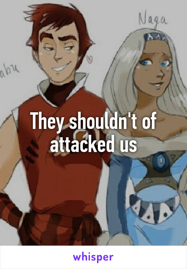 They shouldn't of attacked us