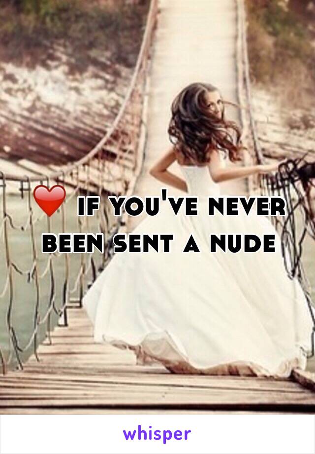 ❤️ if you've never been sent a nude