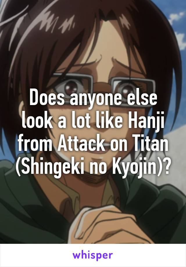 Does anyone else look a lot like Hanji from Attack on Titan (Shingeki no Kyojin)?