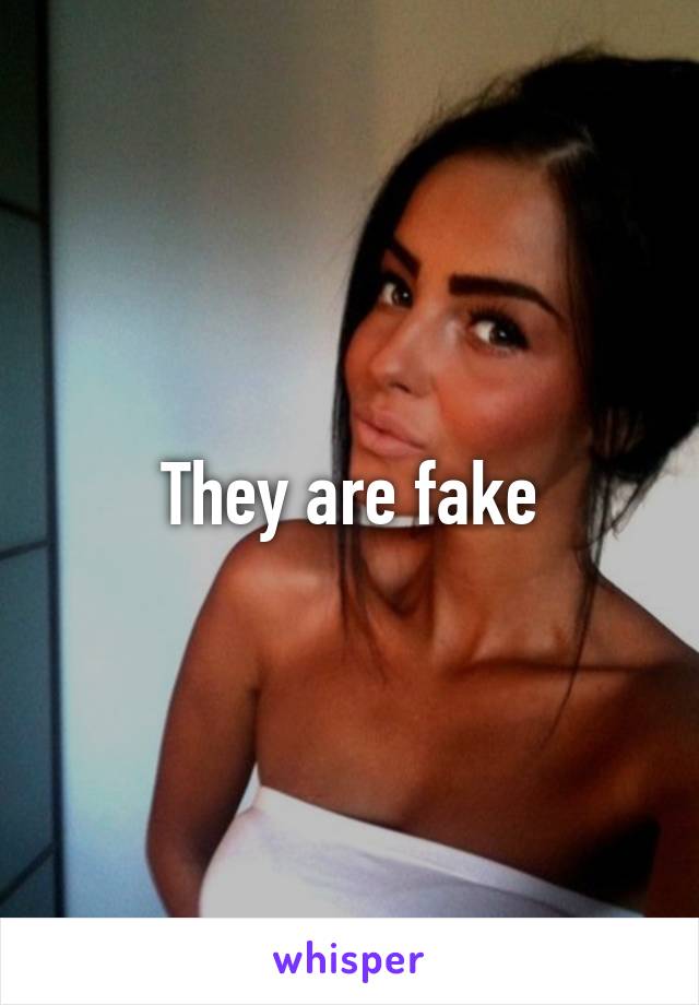 They are fake