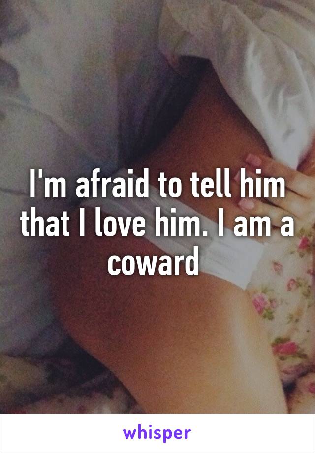 I'm afraid to tell him that I love him. I am a coward 