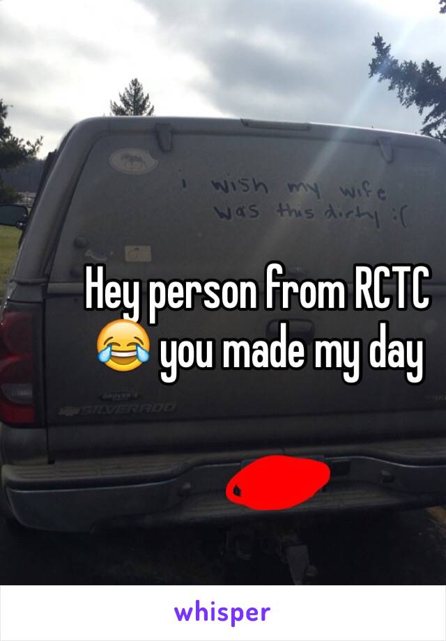 Hey person from RCTC
😂 you made my day 