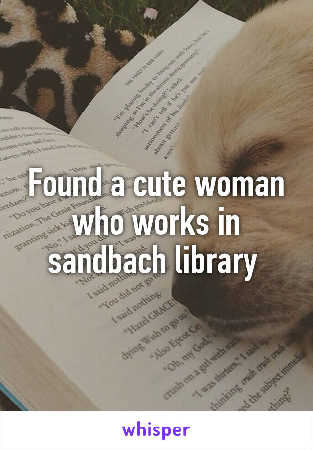 Found a cute woman who works in sandbach library 