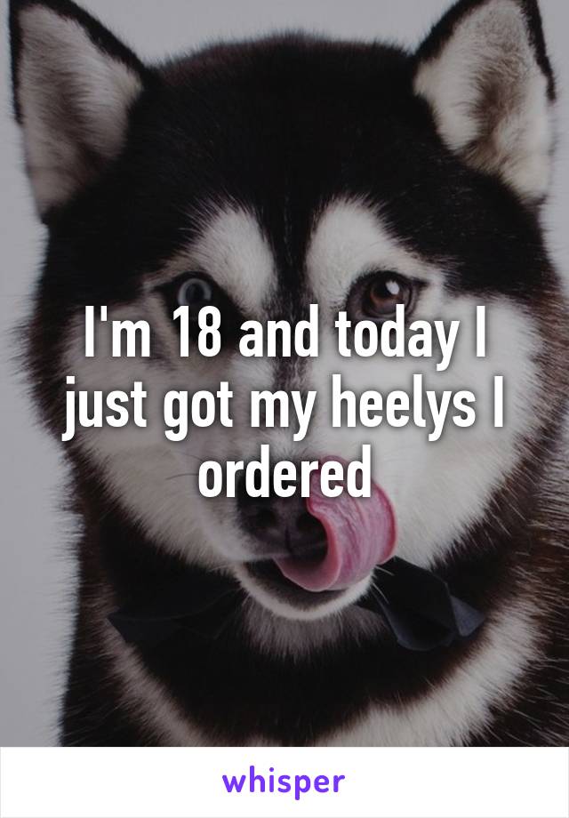 I'm 18 and today I just got my heelys I ordered