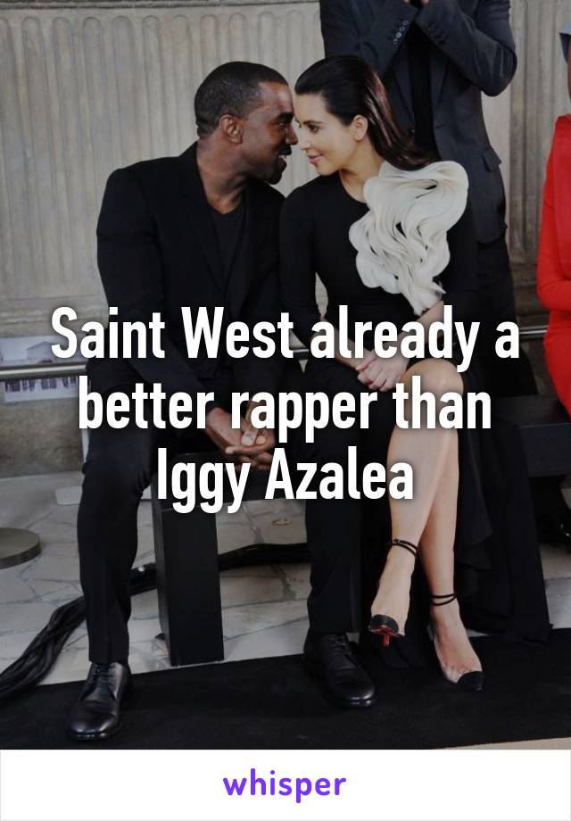 Saint West already a better rapper than Iggy Azalea