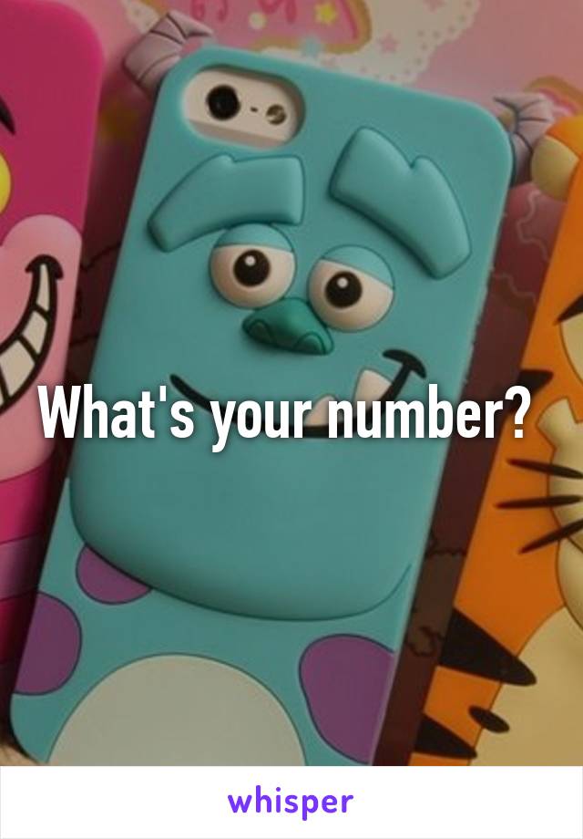 What's your number? 