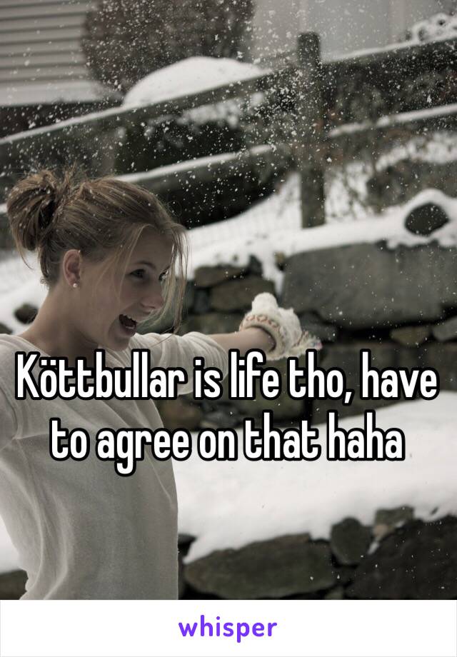 Köttbullar is life tho, have to agree on that haha