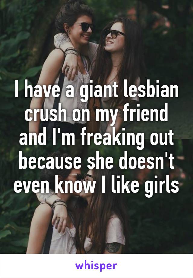 I have a giant lesbian crush on my friend and I'm freaking out because she doesn't even know I like girls