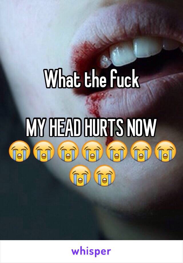 What the fuck

MY HEAD HURTS NOW
😭😭😭😭😭😭😭😭😭