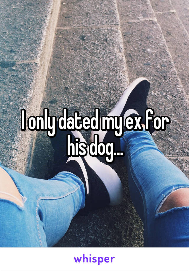 I only dated my ex for his dog...