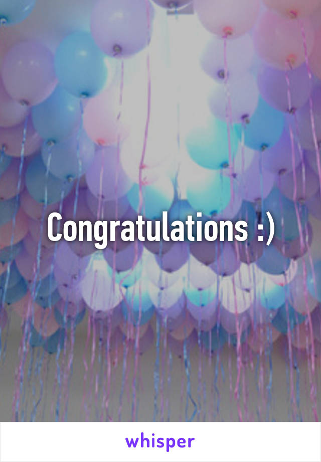 Congratulations :)