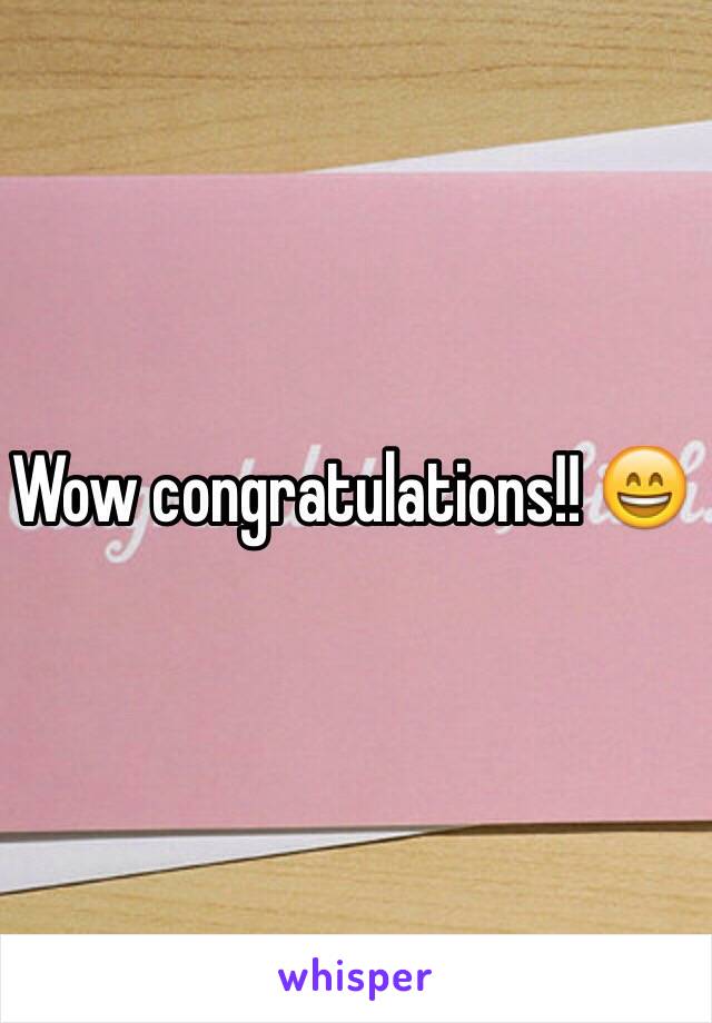 Wow congratulations!! 😄