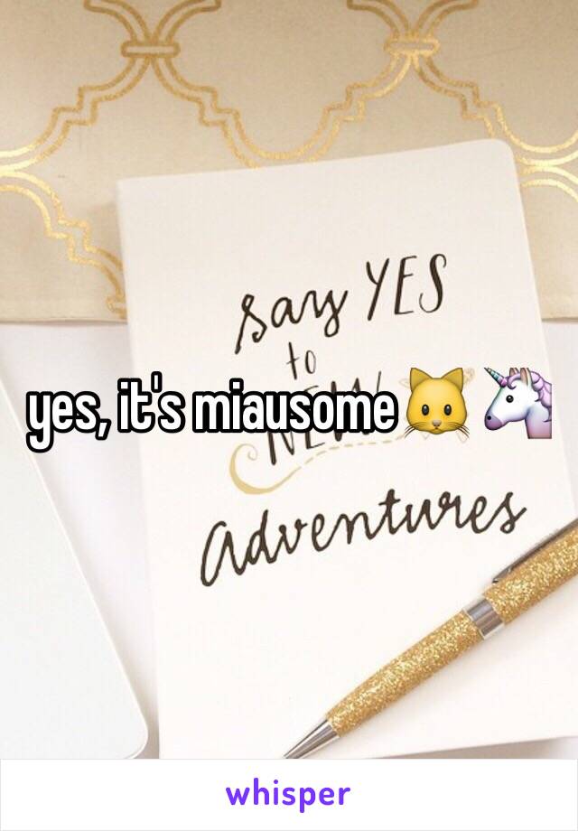 yes, it's miausome🐱🦄