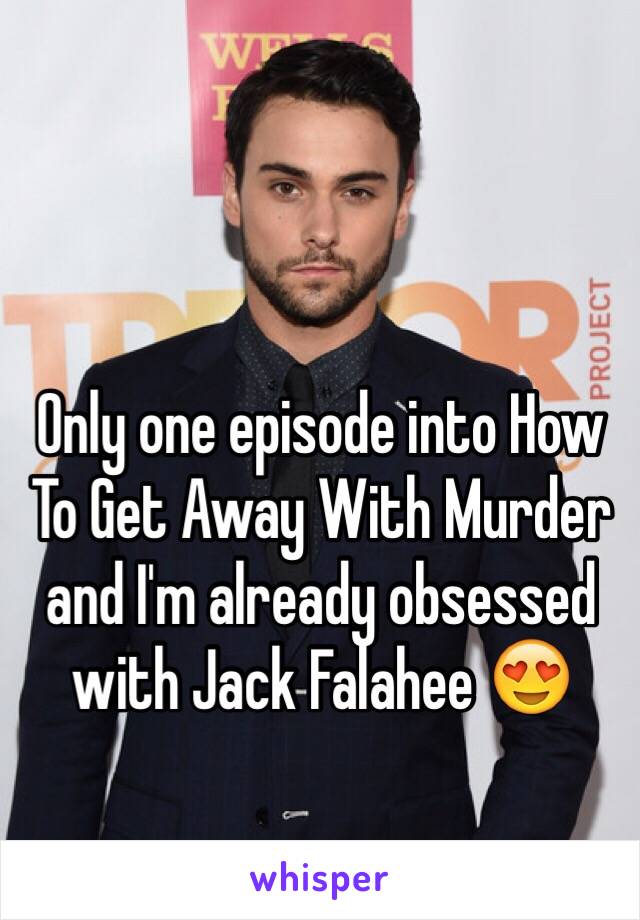 Only one episode into How To Get Away With Murder and I'm already obsessed with Jack Falahee 😍