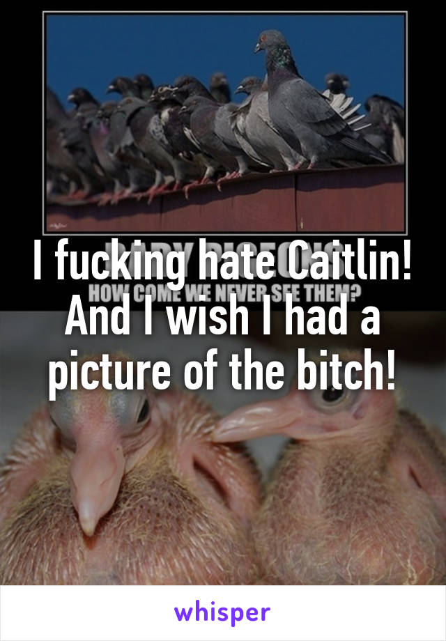 I fucking hate Caitlin! And I wish I had a picture of the bitch!